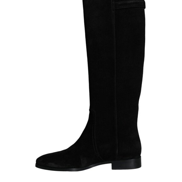 Dolce & Gabbana Dolce & Gabbana Black Suede Leather Knee High Boots Shoes/EU37 - Picture 3 of 4